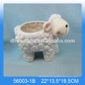 Lovely ceramic sheep flower planter,animal ceramic garden planter